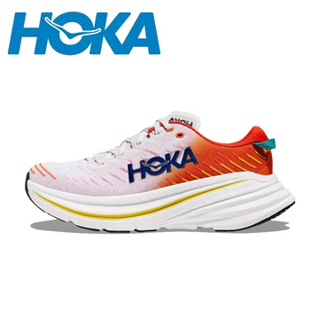2023 HOKA Bondi X Tênis Homens e Mulheres com Logotipo Leve Estiramento Plataforma Sapatos de Ténis Exterior Estrada de Jogging Tênis