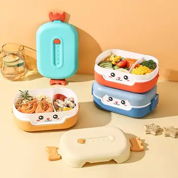 700 ml Japonês Almoço Boxs à Prova de Vazamento, Com Tampa Acampamento Piquenique Portátil de Plástico Alimentar de Frutas Recipiente de Armazenamento de Caixa de Bento Para Crianças