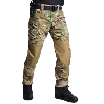 Militares Do Exército Airsoft Tático Vestuário Exterior Calças De Combate Joelho Reforçado Resistente Ao Desgaste Multicam Trekking Calças De Treinamento