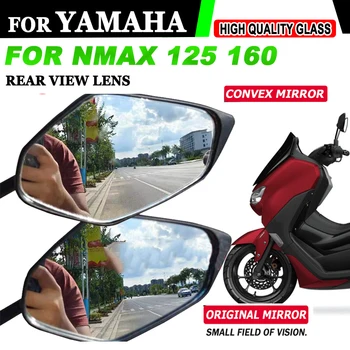 Moto Espelho Convexo Aumento Espelhos retrovisores Espelho do Lado de Exibir Visão da Lente Para a Yamaha N-MAX NMAX 125 160 NMAX125 NMAX160