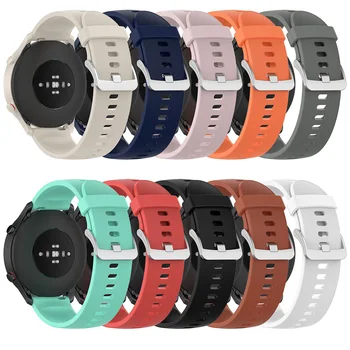 Para Xiaomi Mi Assistir Cor 2 Sport pulseira de 22mm de SIlicone pulseiras de Relógio Para Garmin Forerunner 255 /Venu 2/Vivoactive 4 Pulseira