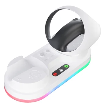 Suporte do carregador com Indicador de LED VR Visor do Auricular Suporte Anti-derrapante VR Dispositivos Acessórios de Controle de Toque para VR2 PS Controlador